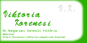 viktoria korencsi business card